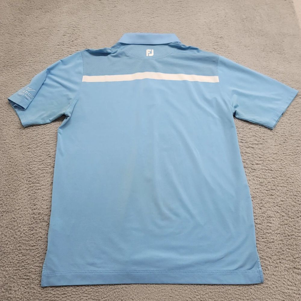FJ FootJoy Shirt Mens XXL Blue Athletic Fit Striped Golf Outdoors Lightweight - Picture 3 of 13